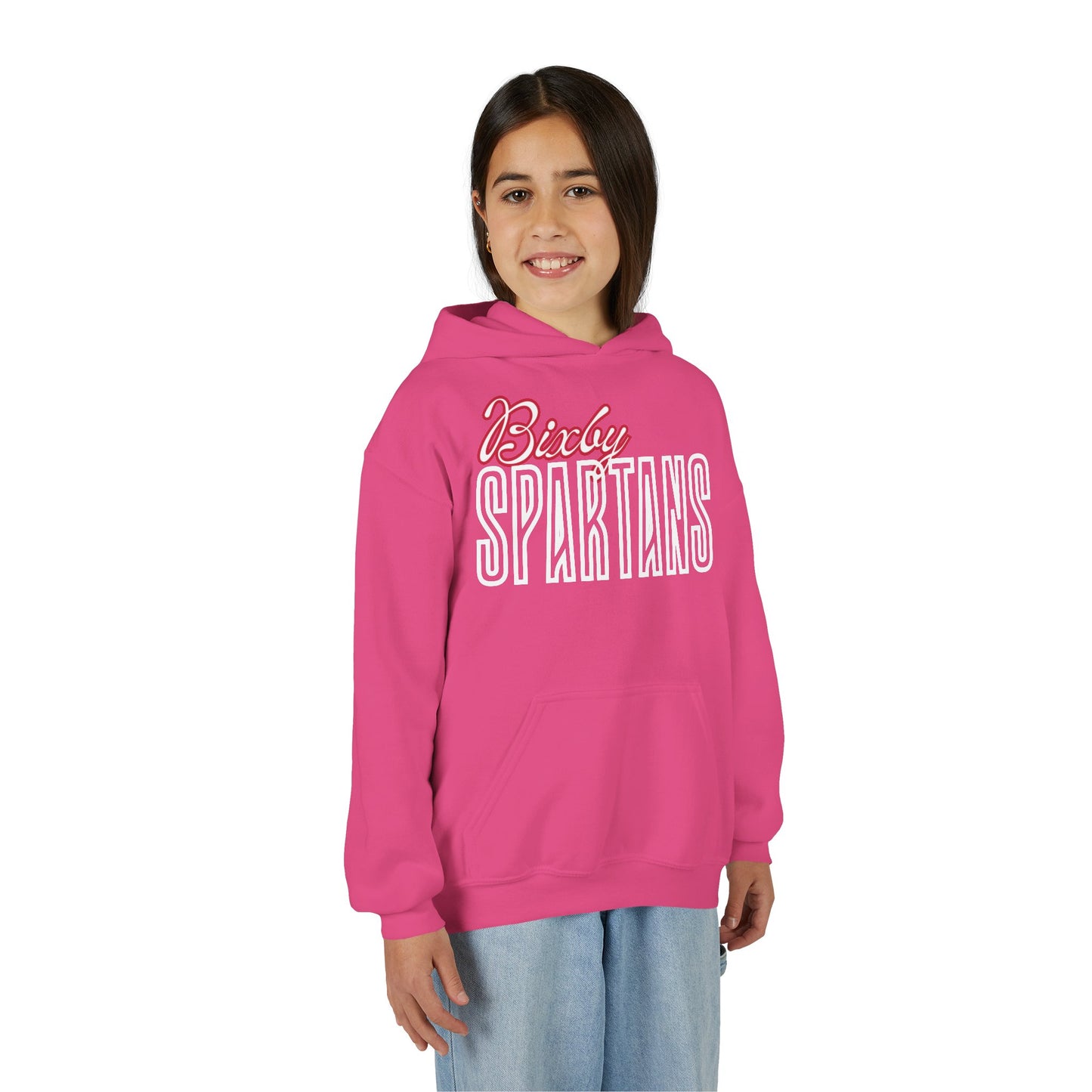 Bixby Spartans Cursive Gildan Hoodie