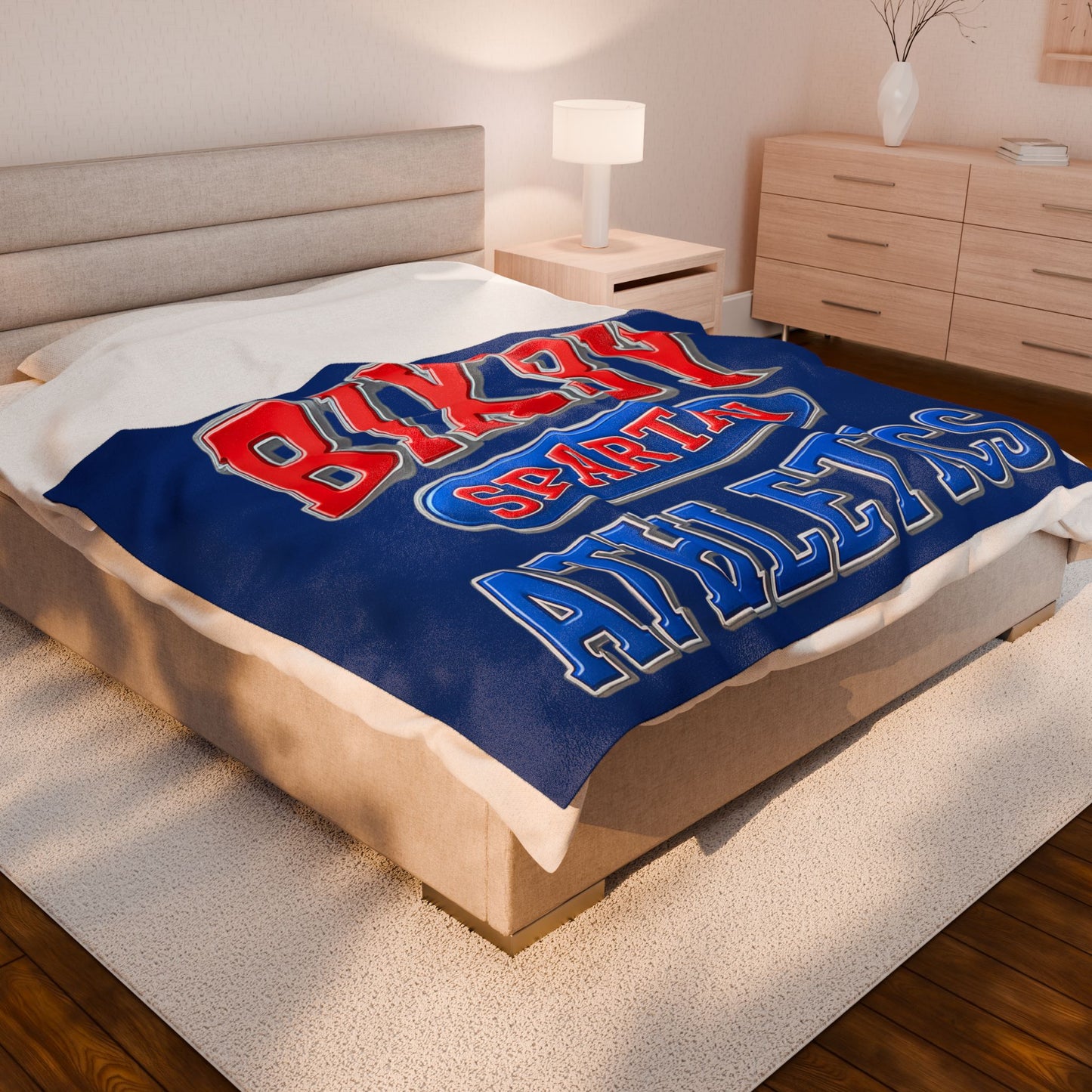 Bixby Spartan Athletics Velveteen Plush Blanket