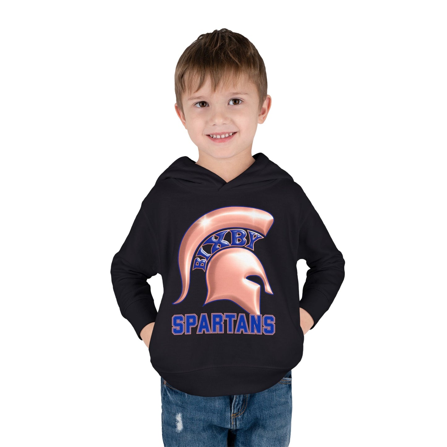 Bixby Spartans Metallic Rose Gold Toddler Rabbit Skins Hoodie