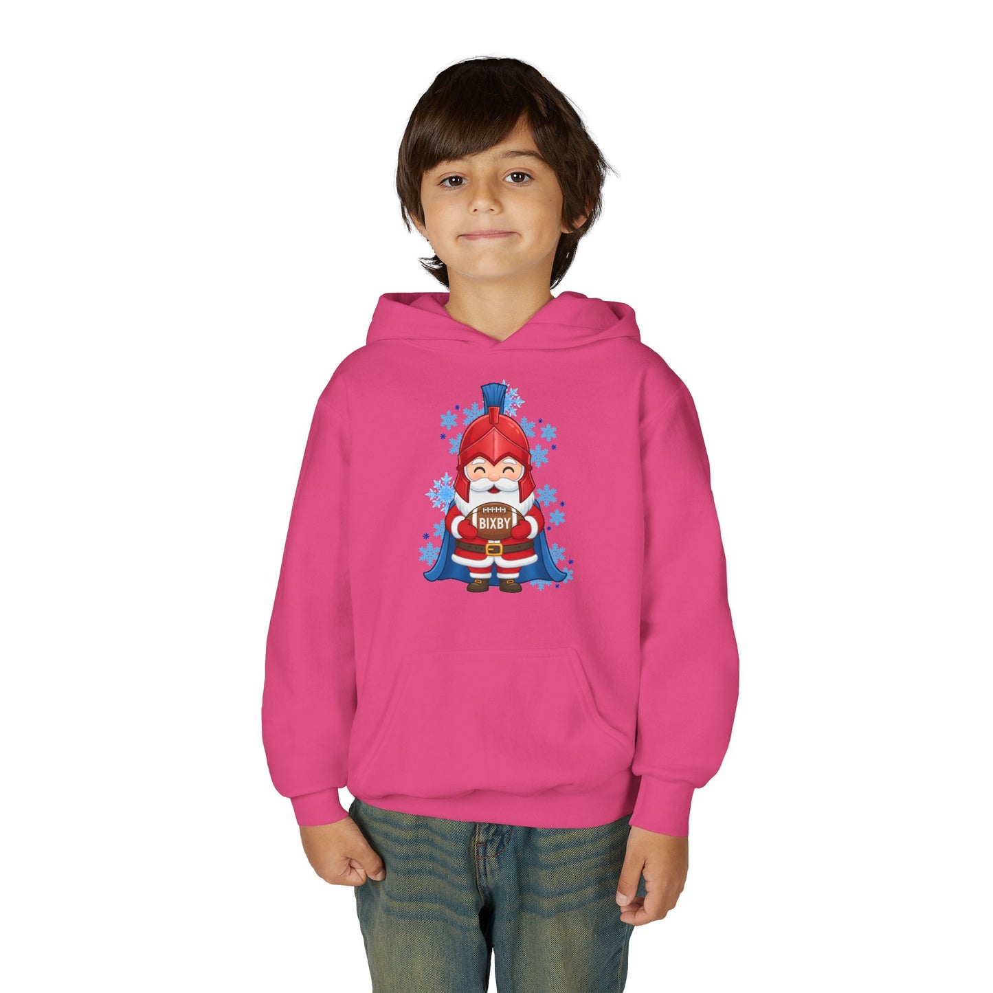 Spartan Football Santa Youth Gildan Hoodie