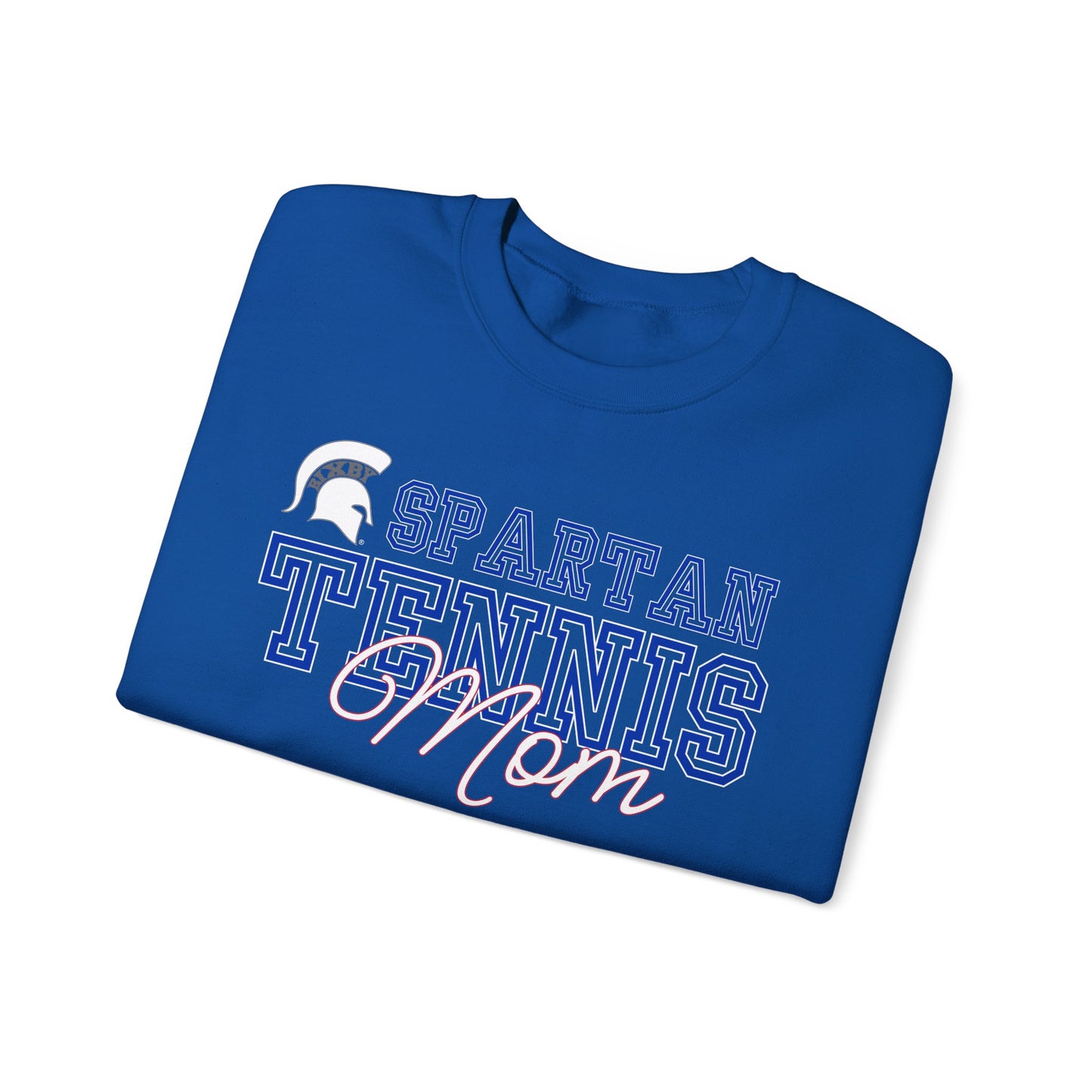 Spartan Tennis Mom Gildan Sweatshirt with Sleeve Print