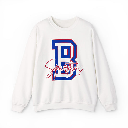 Bixby Spartans Single Letter and Cursive Print Gildan Sweatshirt