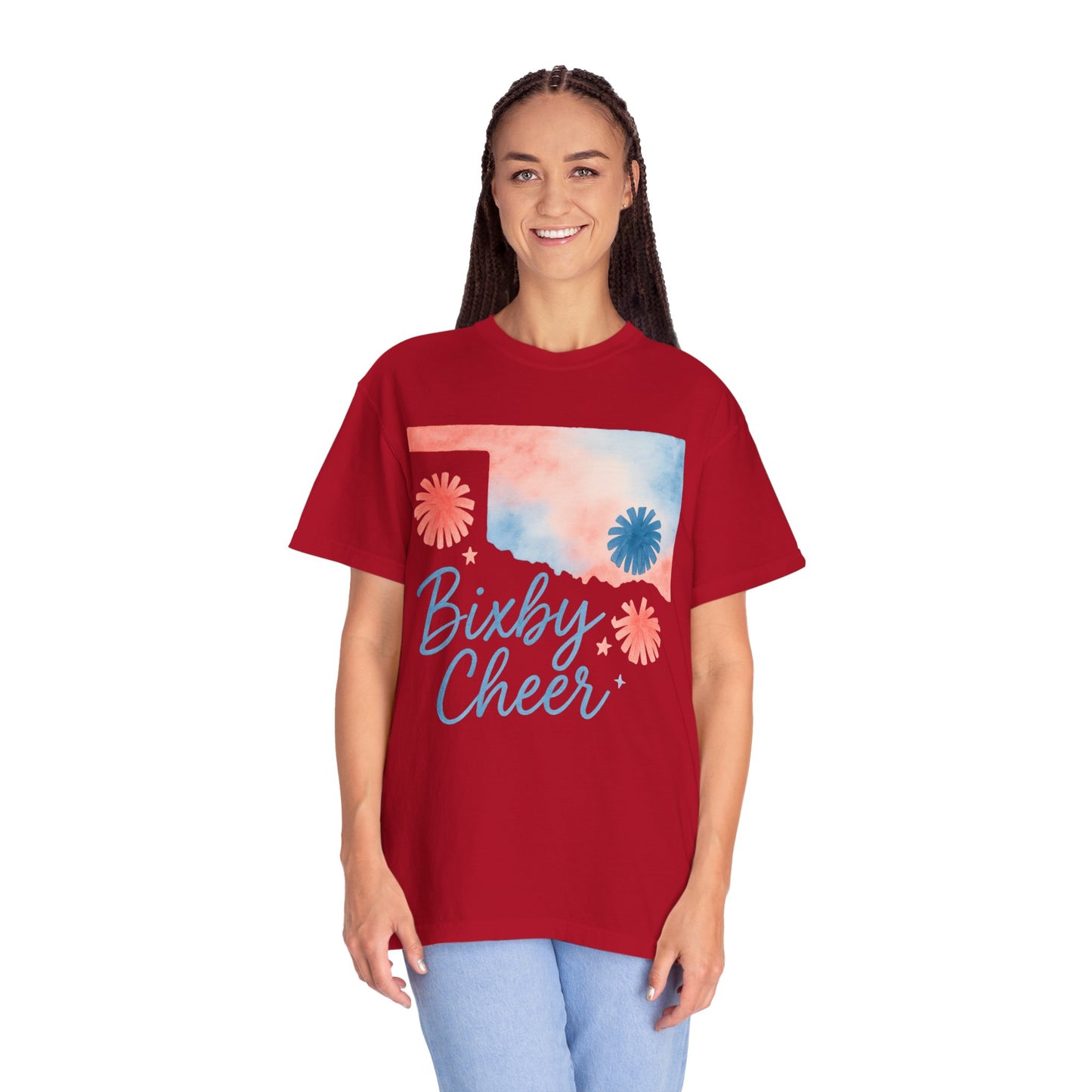 Cheer Bixby OK Watercolor Comfort Colors Tee