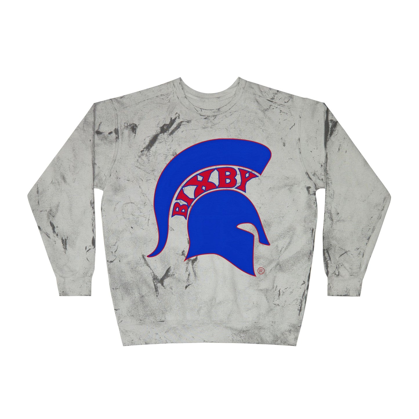 Spartans Blue Logo Comfort Colors Tie-Dye Sweatshirt