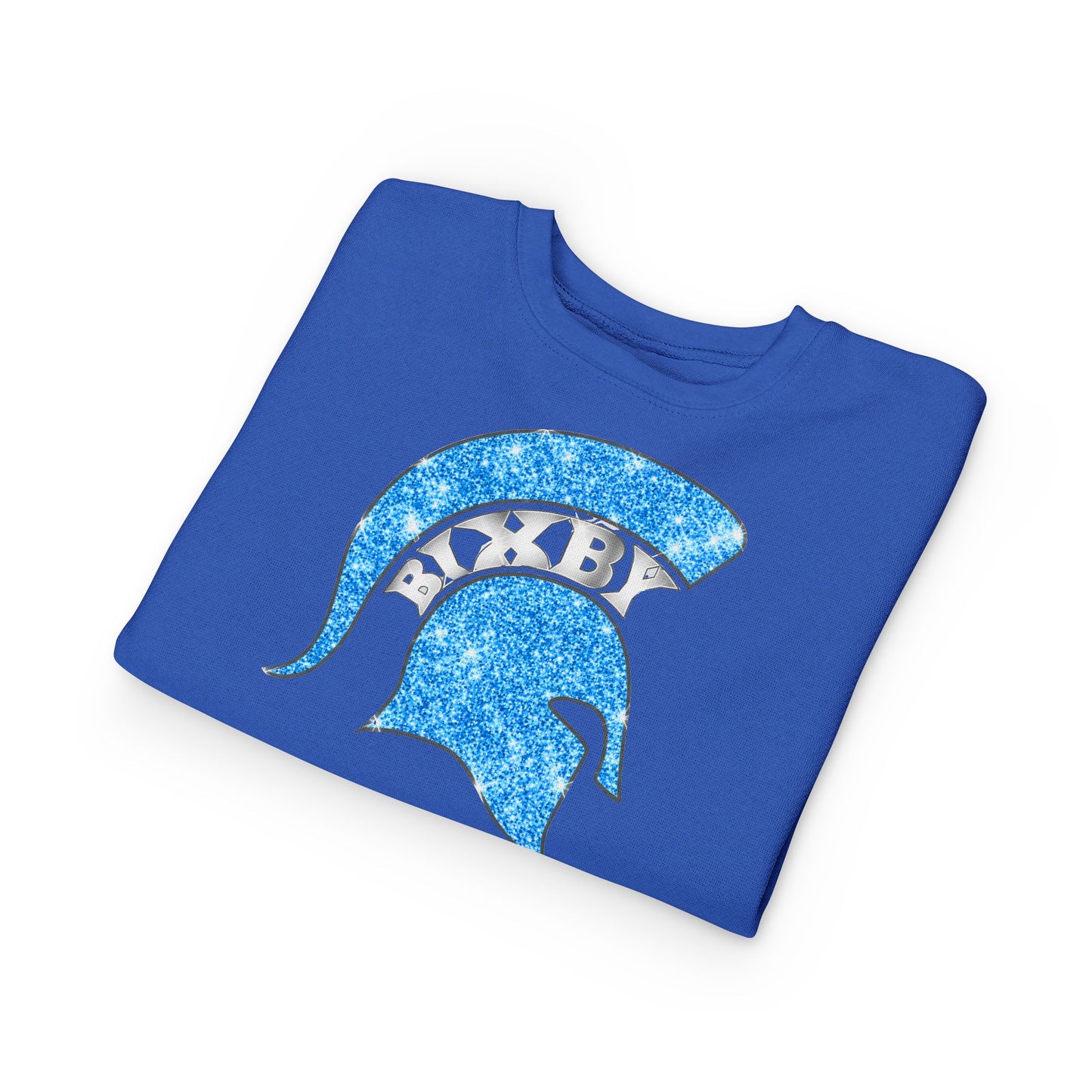 Bixby Spartans Blue Bling Toddler Rabbit Skins Sweatshirt