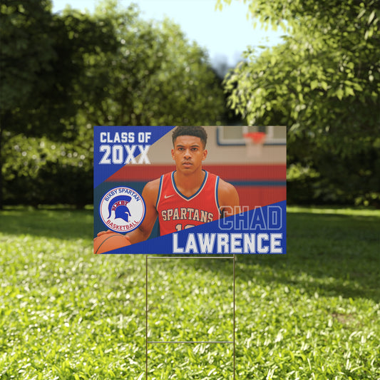 Bixby Spartan Basketball Yard Sign
