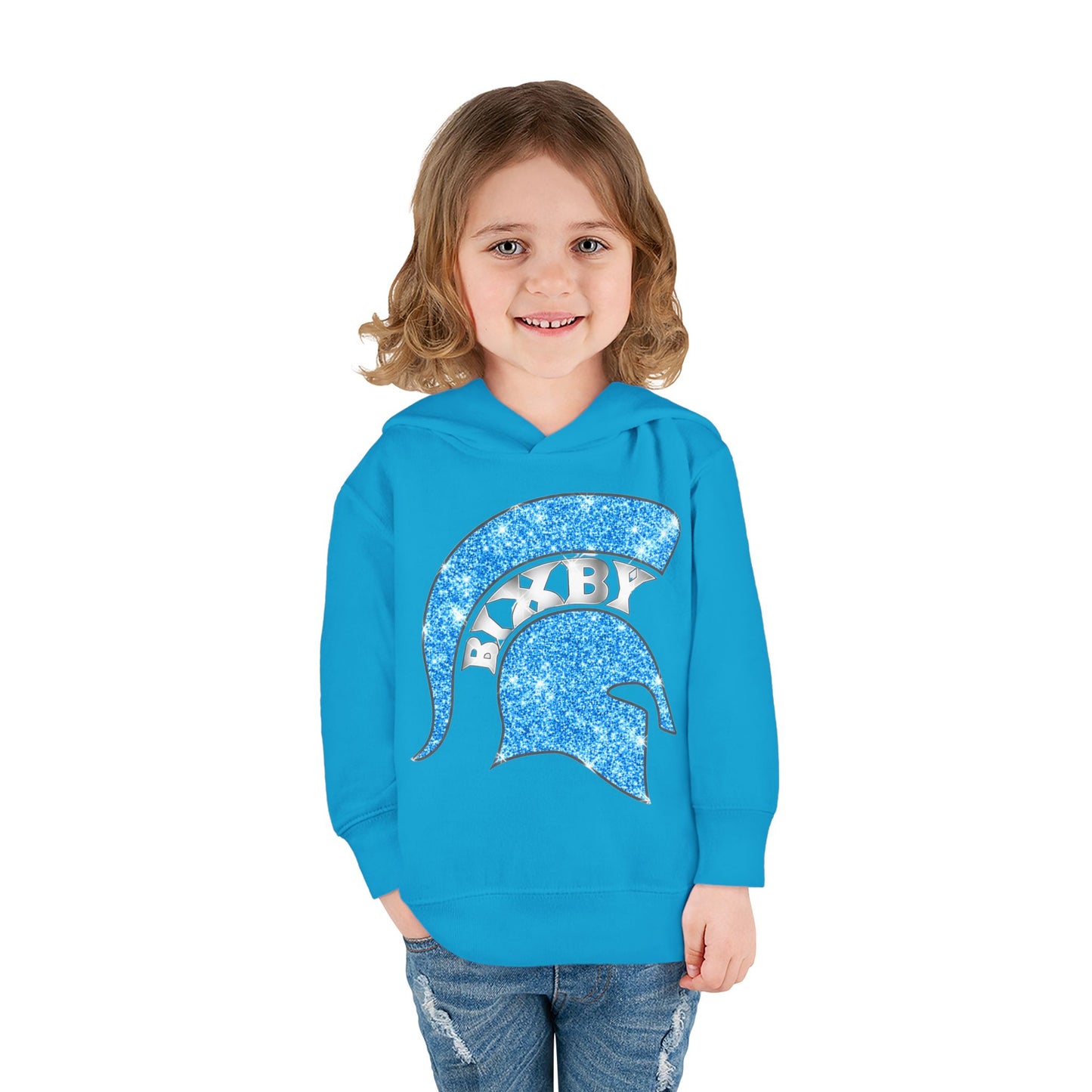 Bixby Spartans Blue Bling Toddler Rabbit Skins Sweatshirt