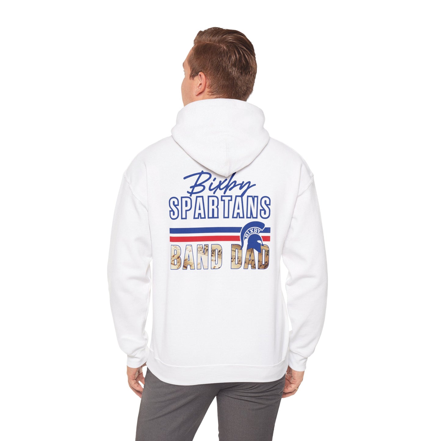 Bixby Spartans Band Dad Gildan Hoodie