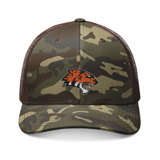 Coweta Tigers Camo Embroidered Snapback