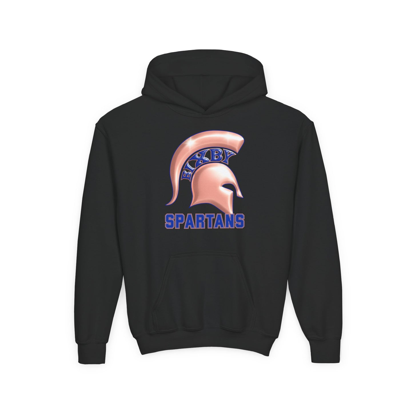 Bixby Spartan Metallic Rose Gold Youth Gildan Hoodie