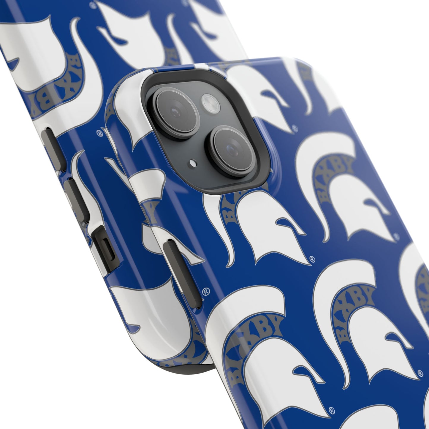 Bixby Spartan White Logo Impact Resistant iPhone Case