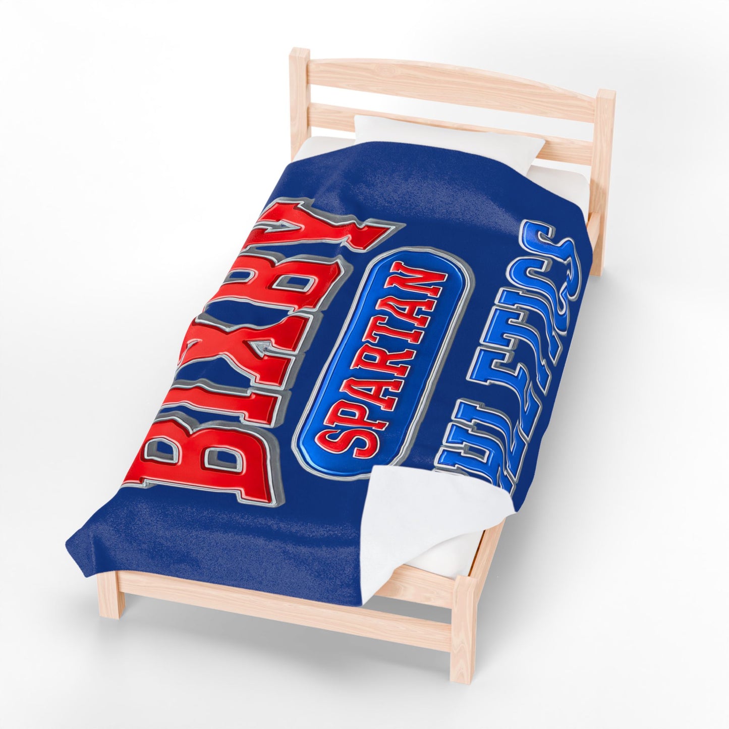 Bixby Spartan Athletics Velveteen Plush Blanket