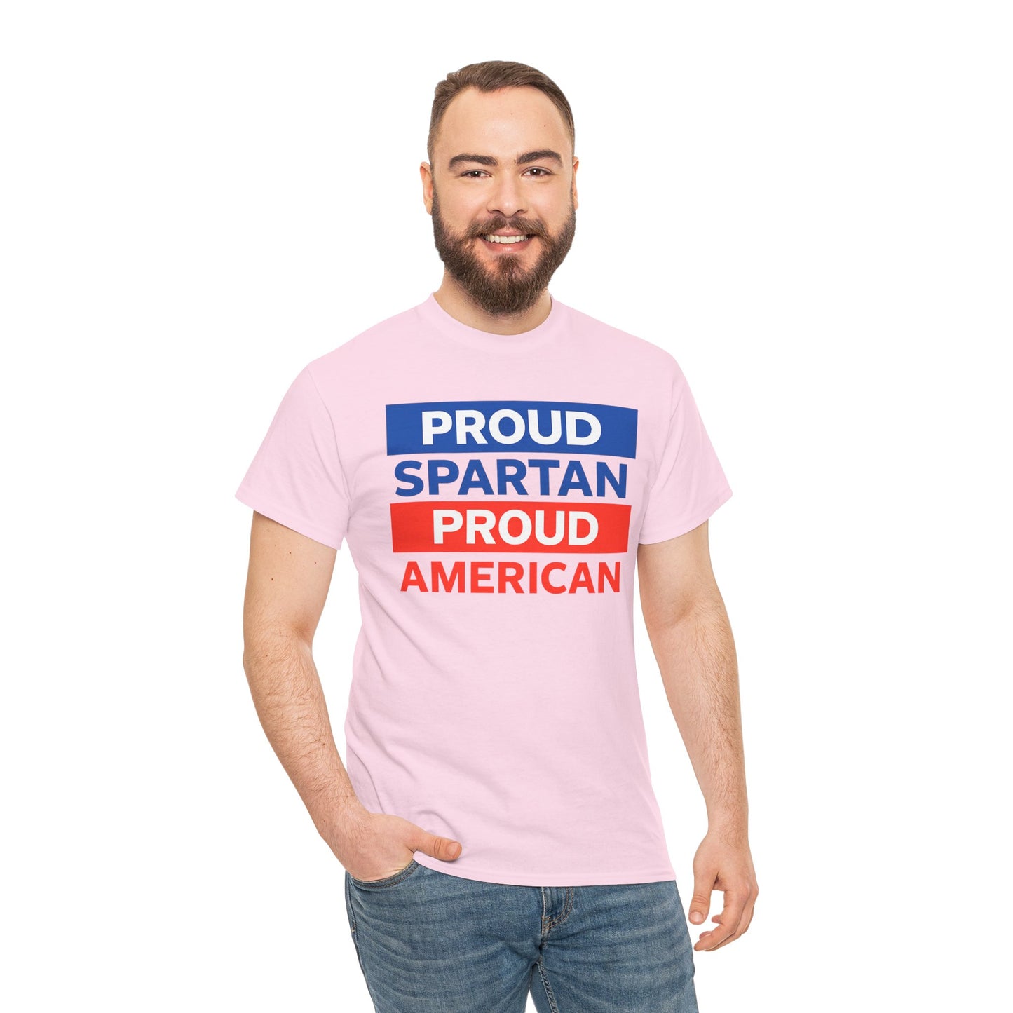Proud Spartan Proud American Gildan Tee