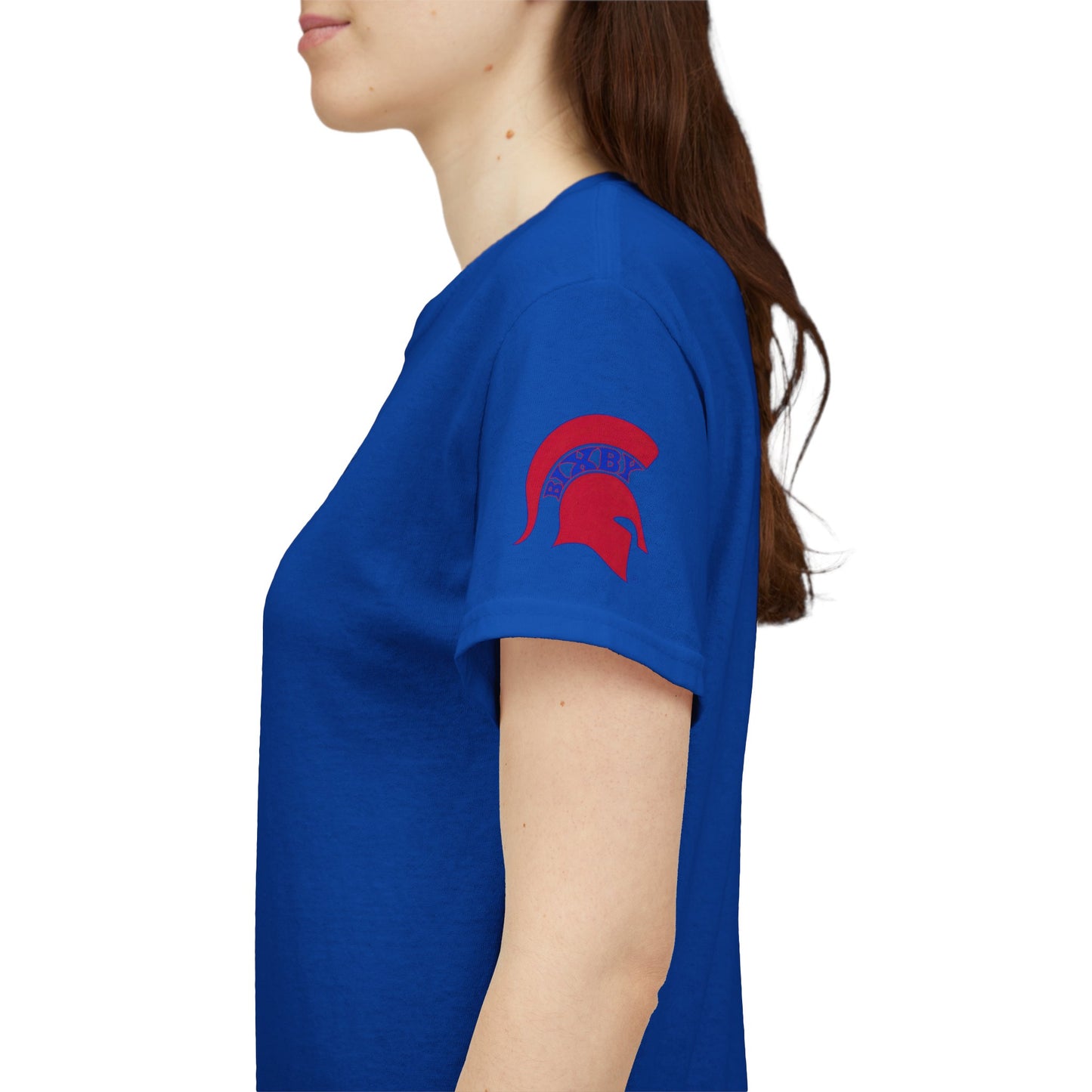 Spartan Educator Design Gildan Tee With Sleeve Logo