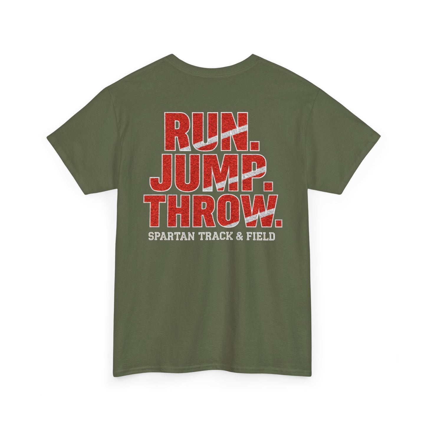 Run. Jump. Throw. Spartan Track Gildan Tee