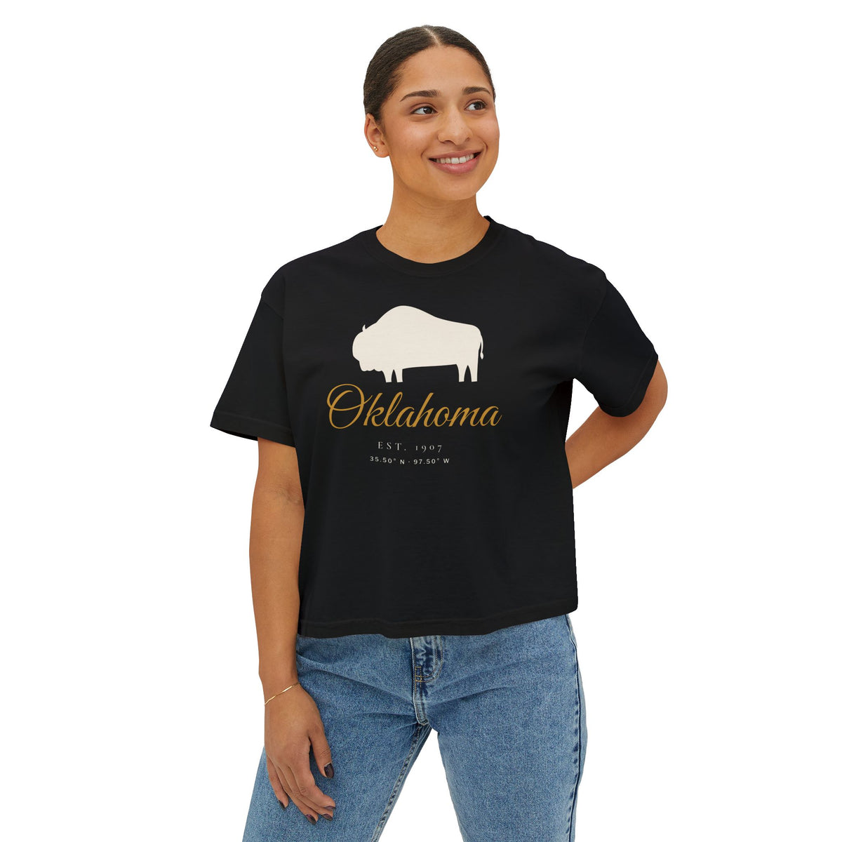 Oklahoma Bison Boxy Comfort Colors Tee