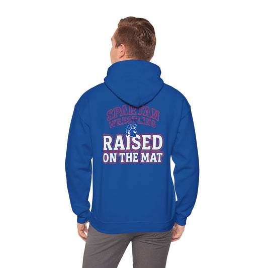 Raised On The Mat Spartan Wrestling Gildan Hoodie