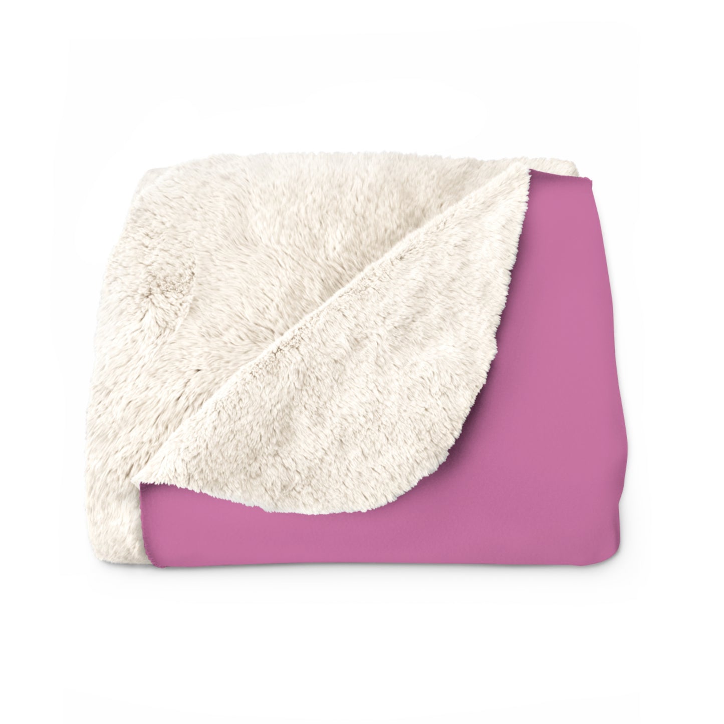 Spartan White Logo Comfy Sherpa Fleece Pink Blanket