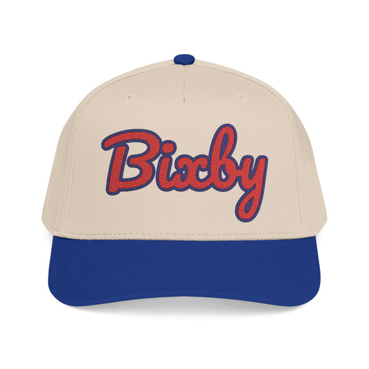 Bixby Spartans Embroidered Structured Ball Cap, Red Script Bixby