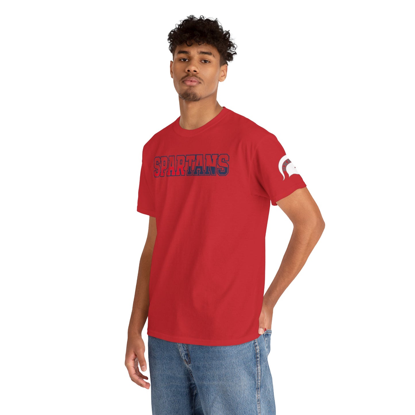 Spartans Athletic Letter Chest and Left Sleeve Gildan Tee