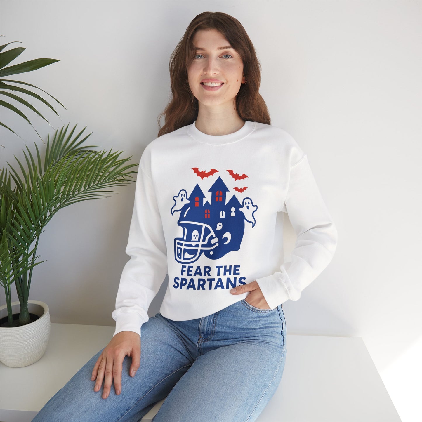 Fear The Spartans Gildan Sweatshirt