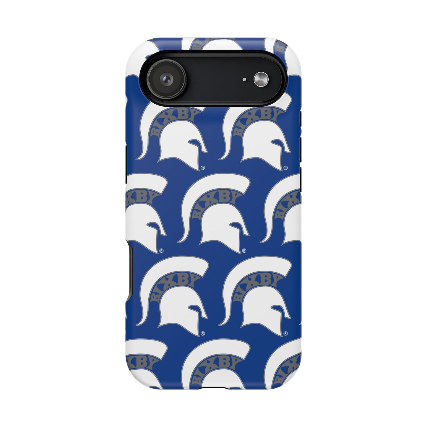 Bixby Spartan White Logo Impact Resistant iPhone Case