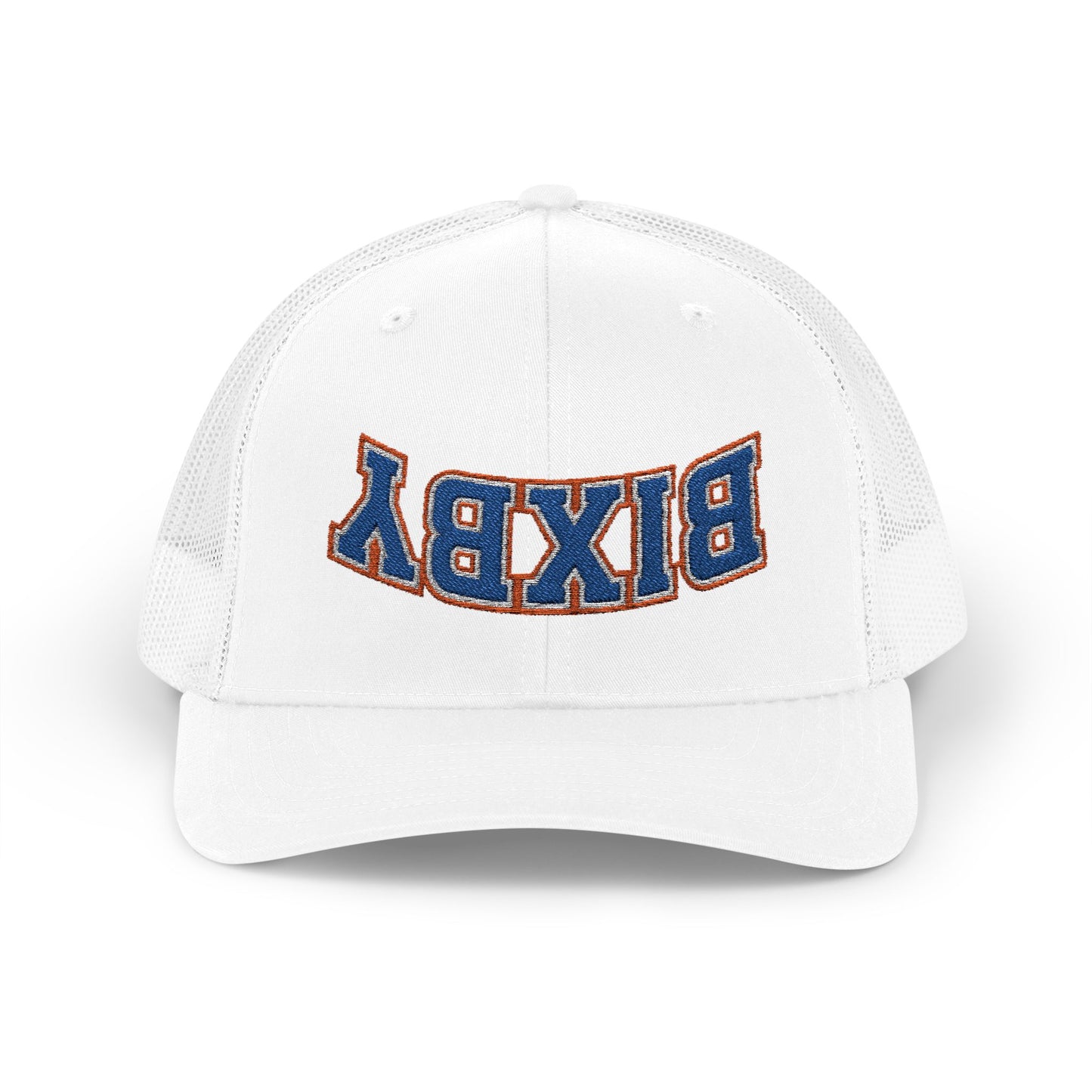 Upside-Down Embroidered Bixby Trucker Snapback