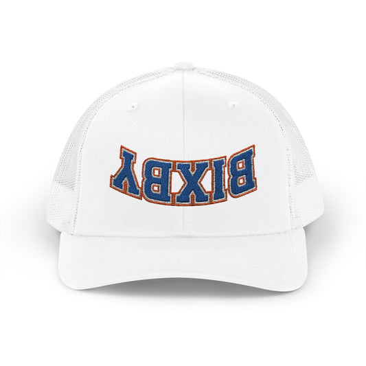Upside-Down Embroidered Bixby Trucker Snapback