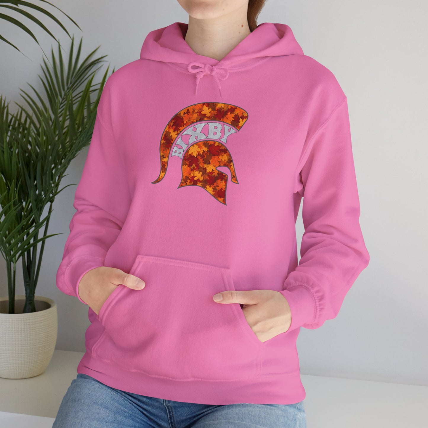 Bixby Spartan Fall Helmet Gildan Hoodie