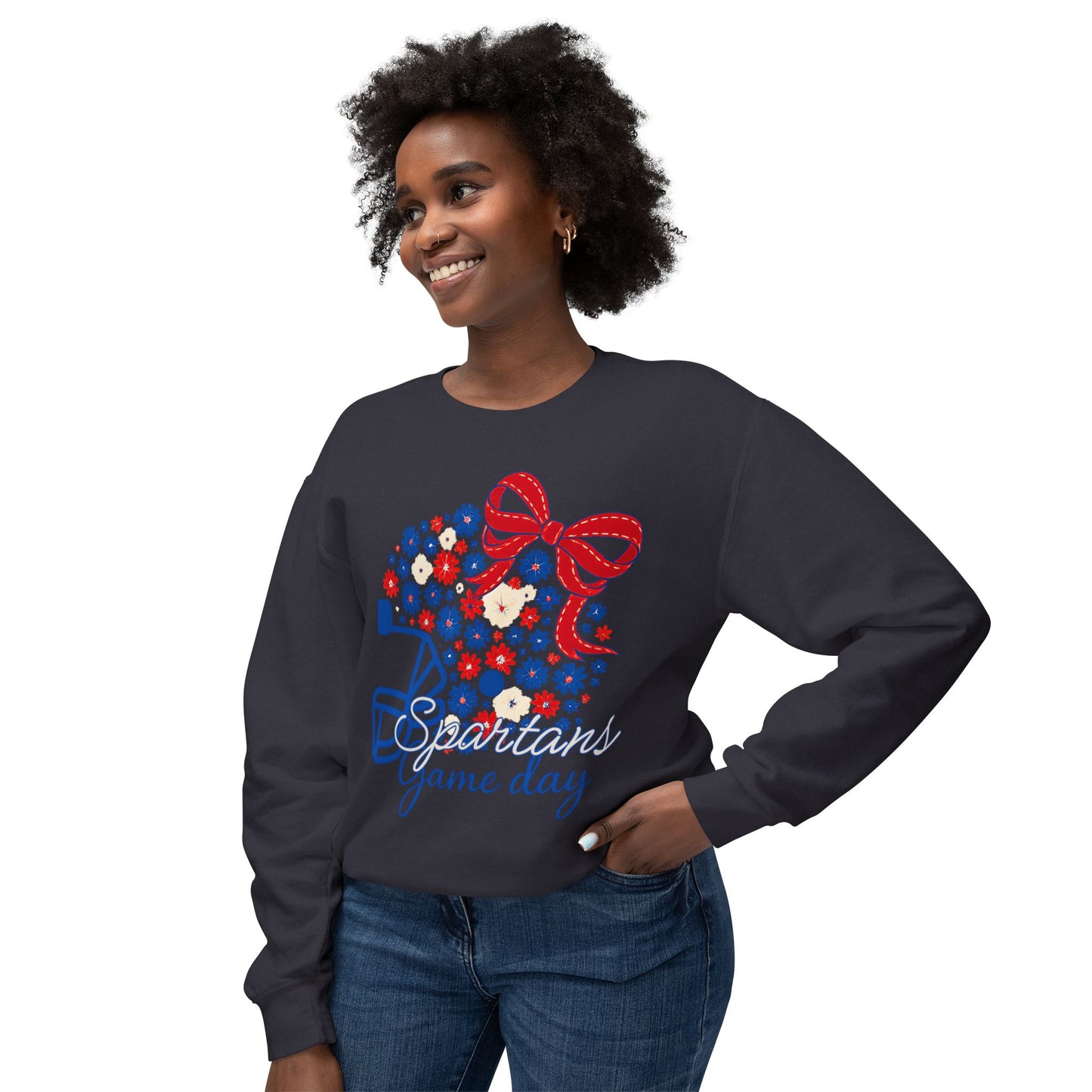 Spartans Floral Helmet Premium Comfort Colors Sweatshirt