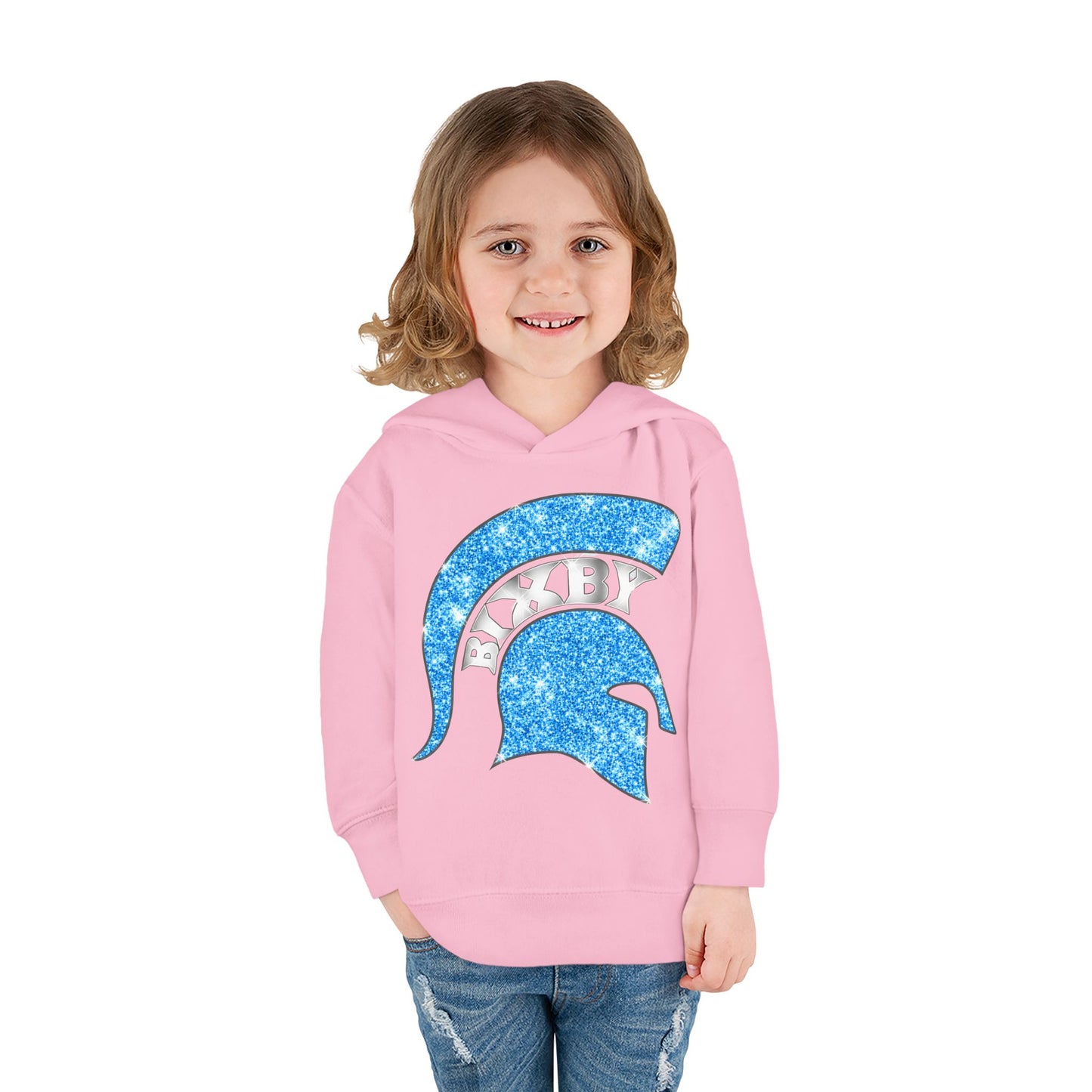 Bixby Spartans Blue Bling Toddler Rabbit Skins Sweatshirt