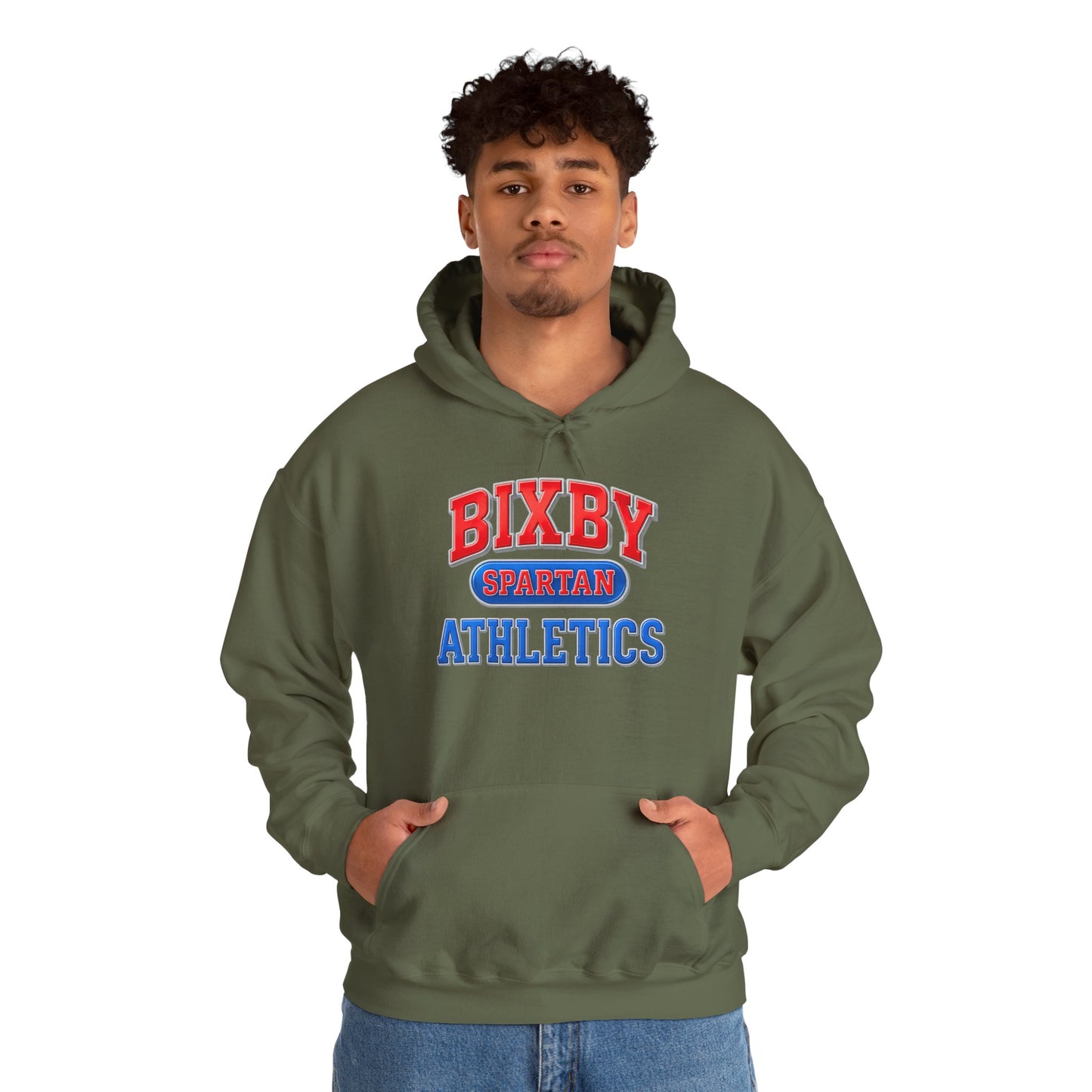 Bixby Spartan Athletics Metallic Gildan Hoodie