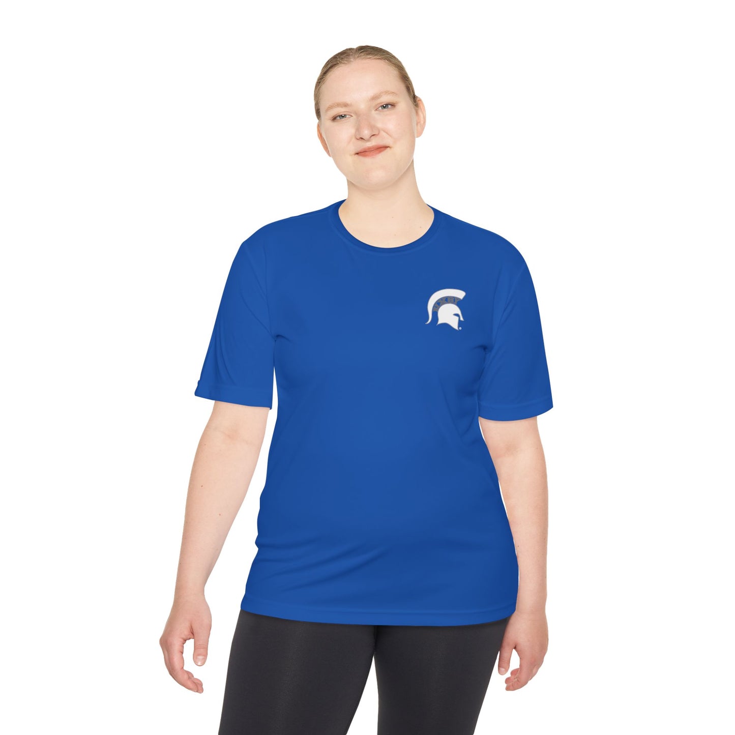 Spartan White Logo Adult Sport-Tek Tee