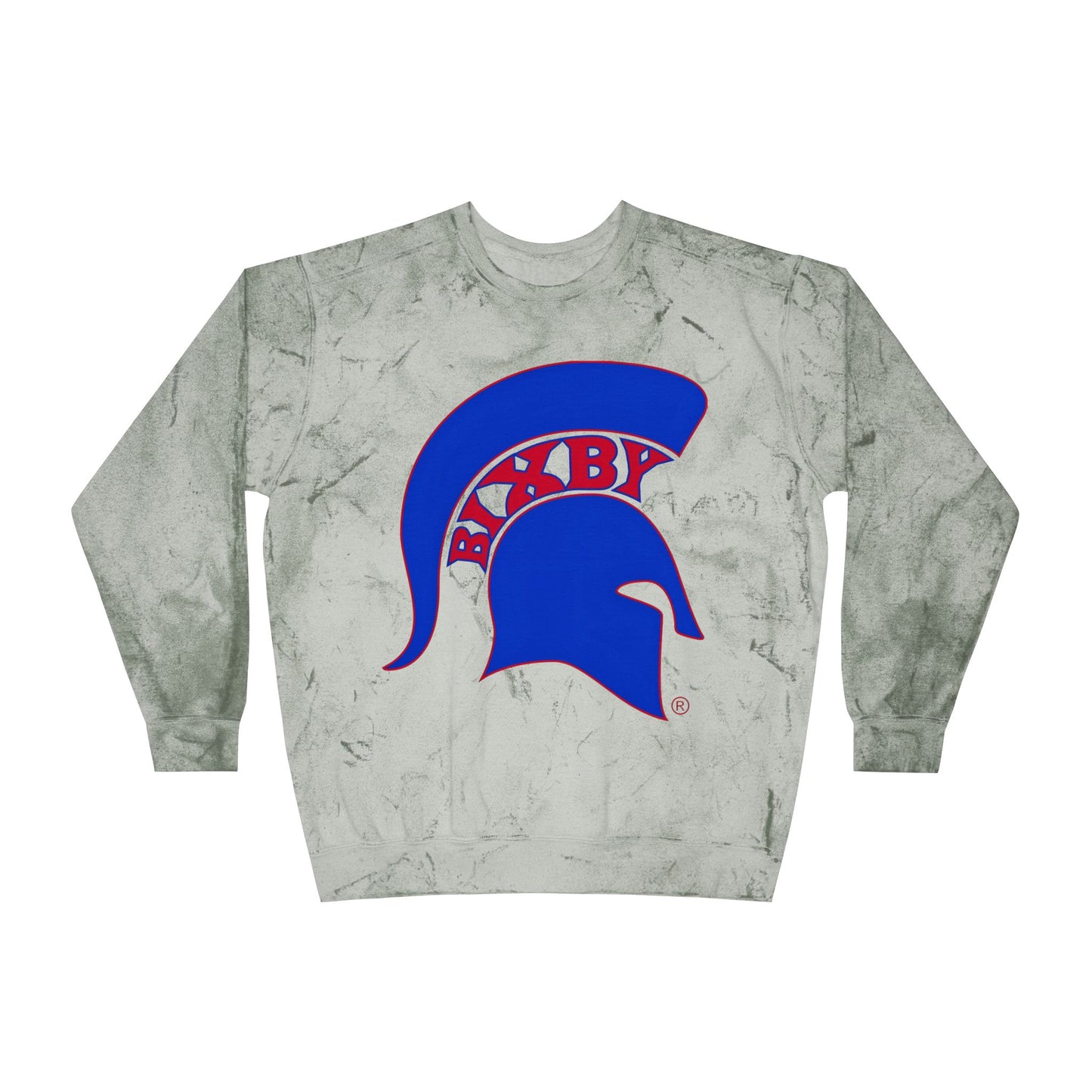 Spartans Blue Logo Comfort Colors Tie-Dye Sweatshirt