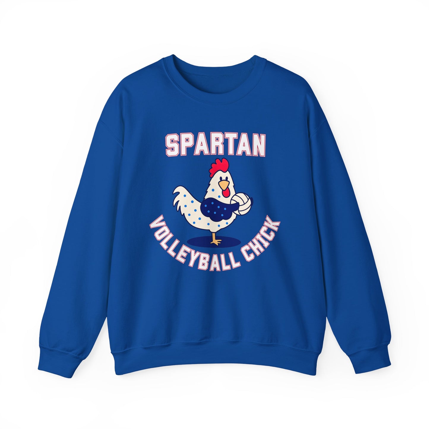 Bixby Spartan Volleyball Chick Gildan Sweatshirt