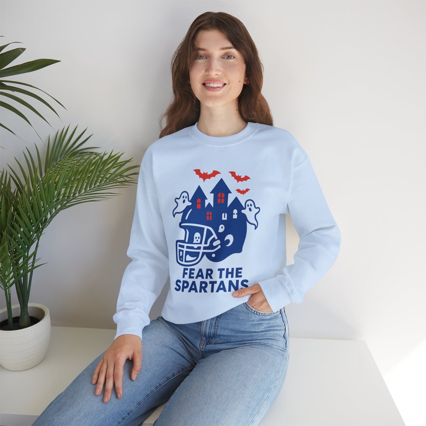 Fear The Spartans Gildan Sweatshirt