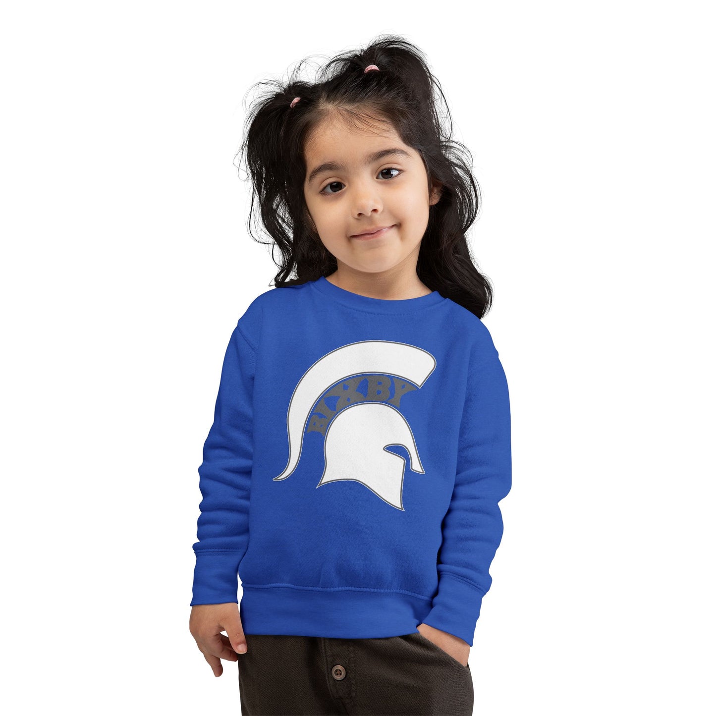 Bixby Spartan White Logo Toddler Rabbit Skins Sweatshirt