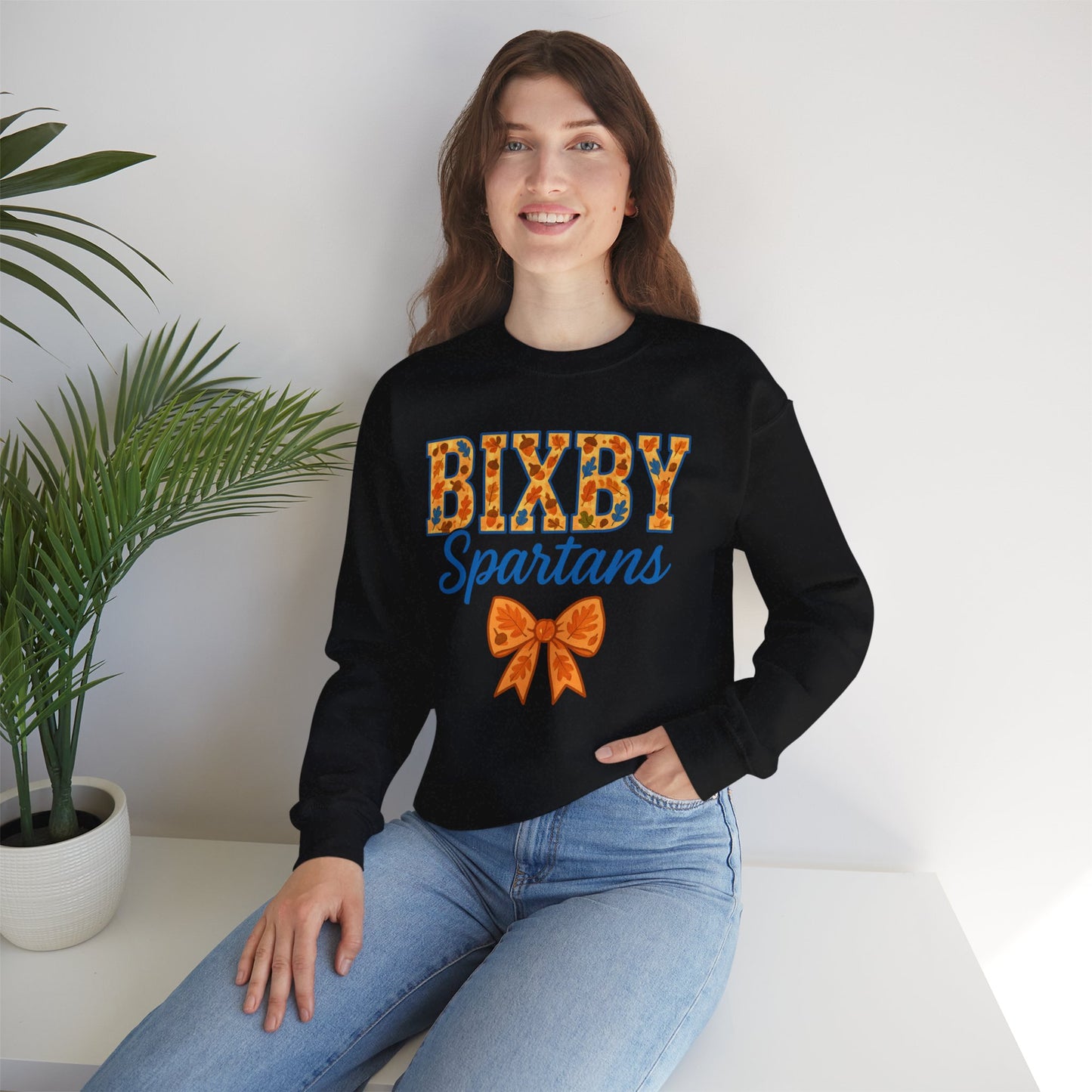 Bixby Spartans Fall Vibes Gildan Sweatshirt