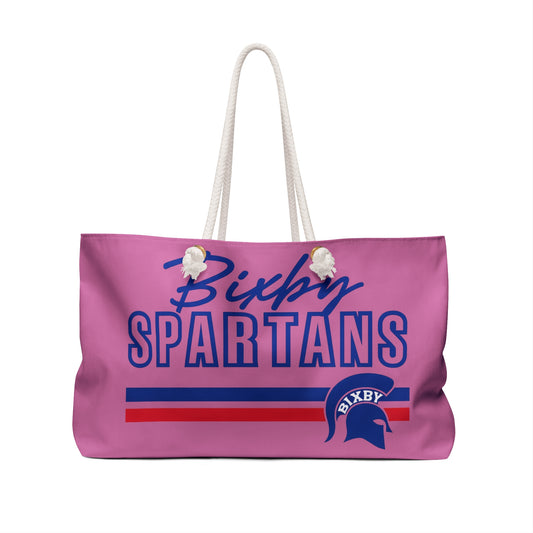 Bixby Spartans Pink Weekender Bag