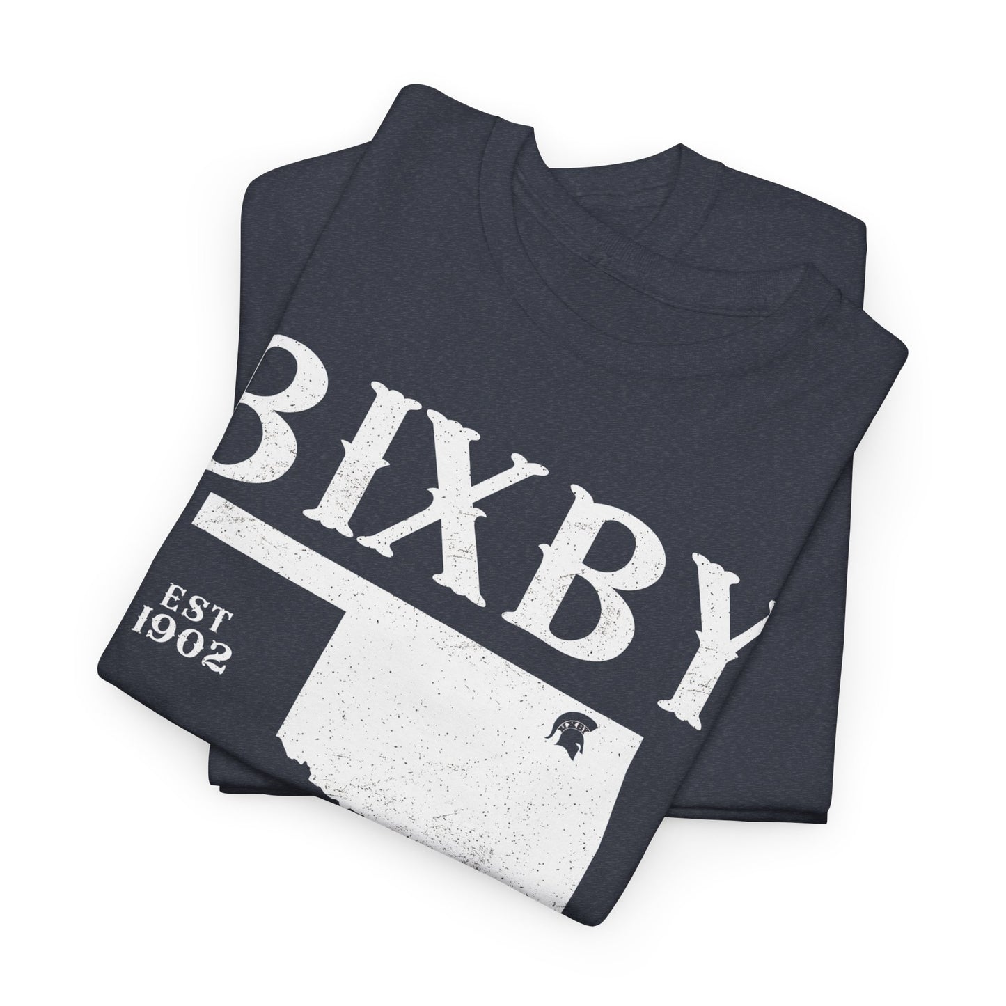 Bixby Oklahoma Spartans Distressed Grunge Effect Gildan Tee