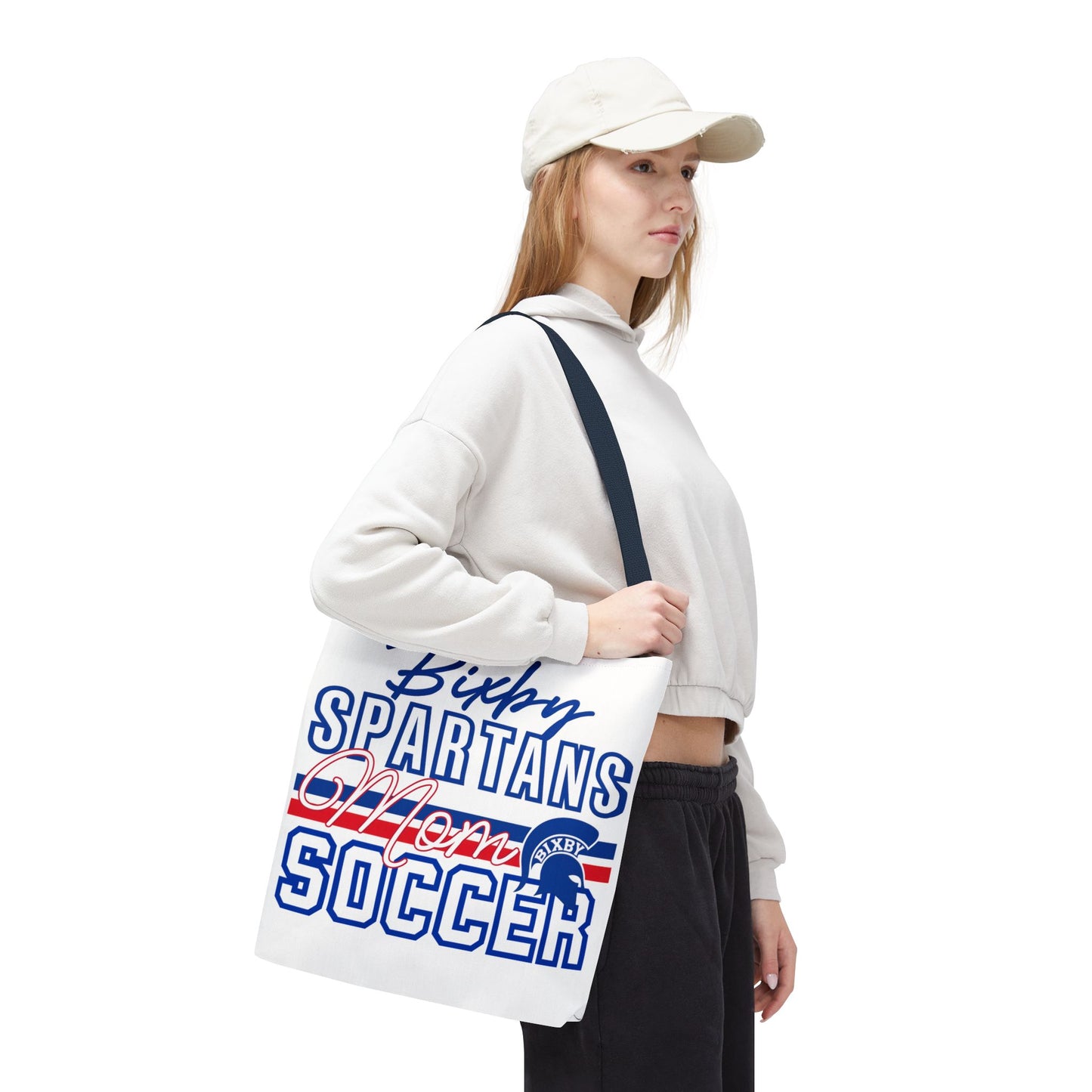 Bixby Spartans Soccer Mom Polyester Tote Bag