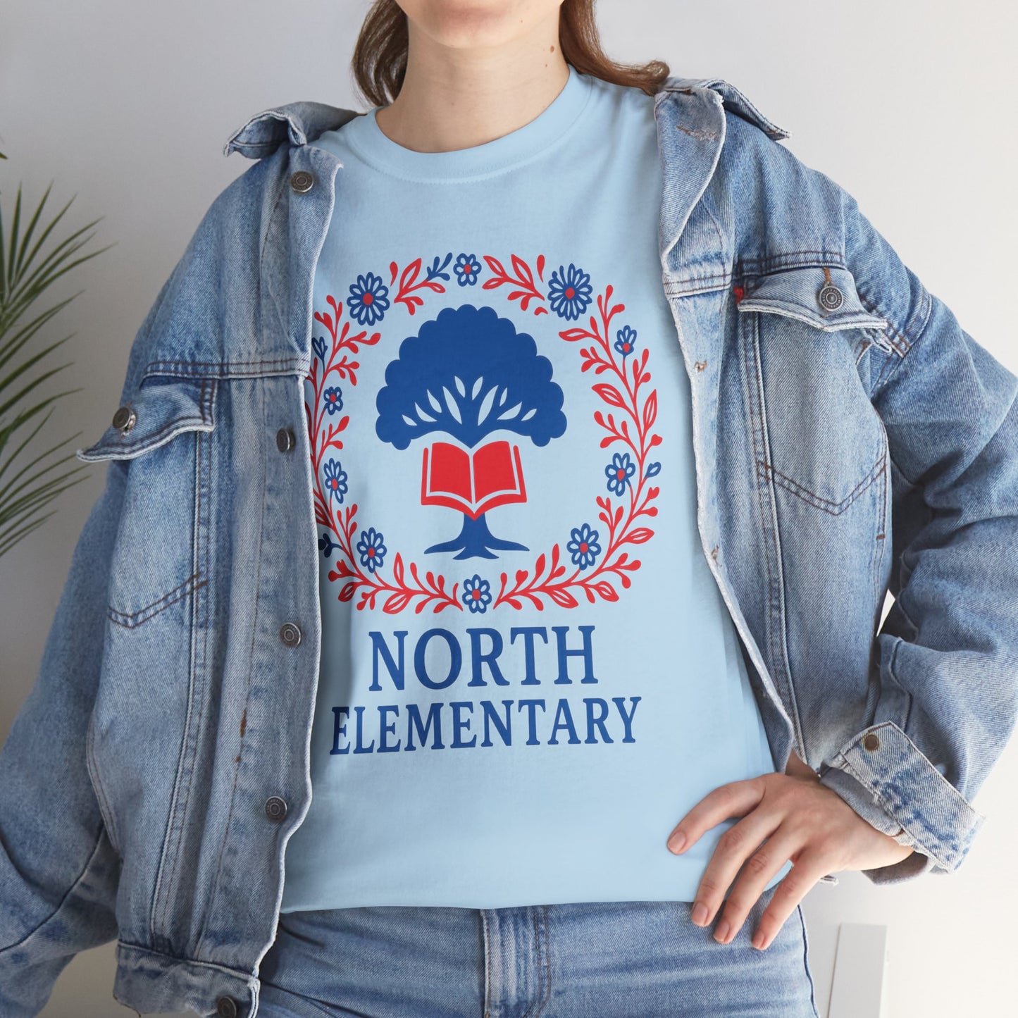 Floral North Elementary Spartan Gildan Tee