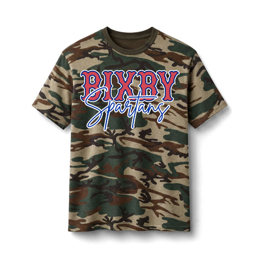 Bixby Spartans Camo - School Spirit Athletic Tee