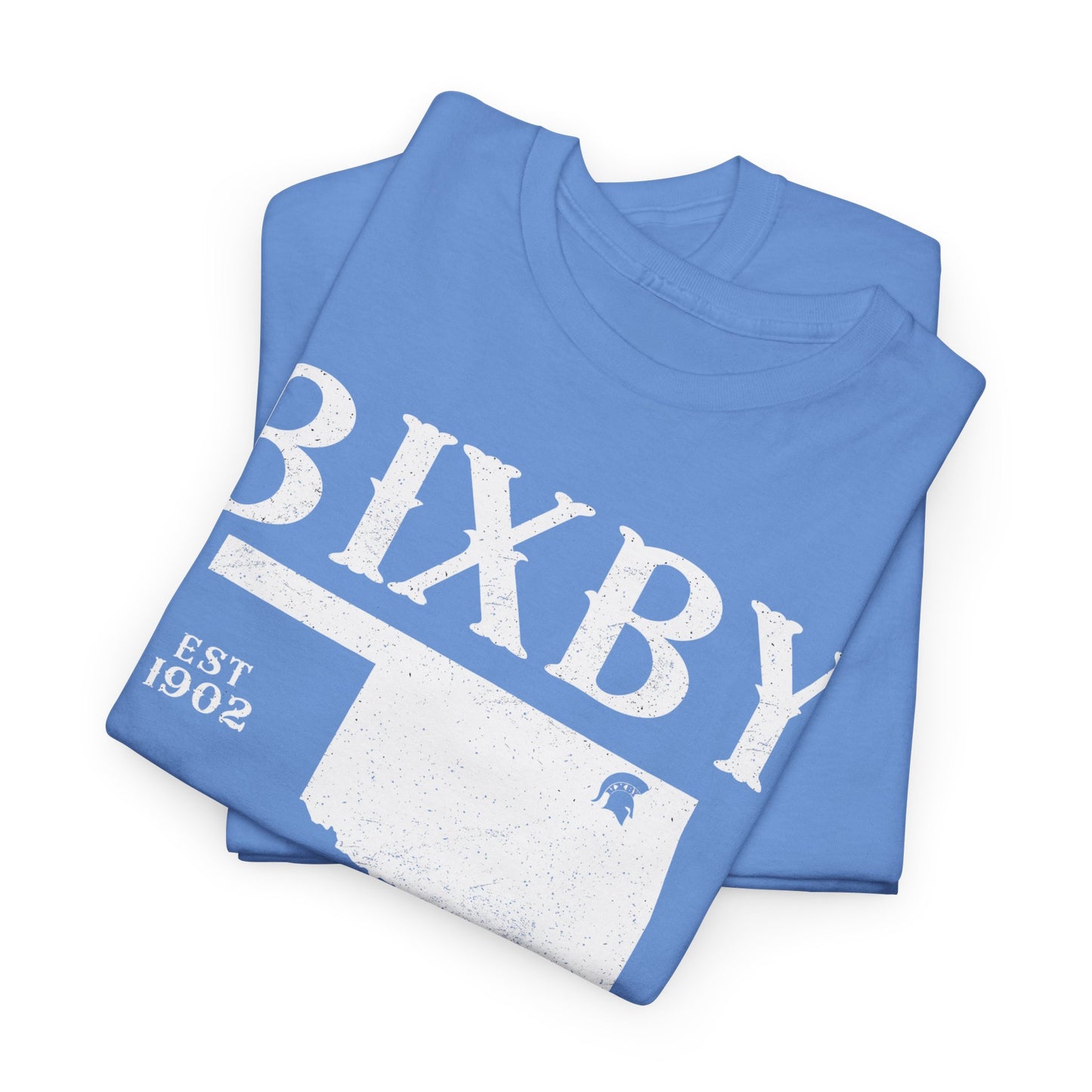 Bixby Oklahoma Spartans Distressed Grunge Effect Gildan Tee