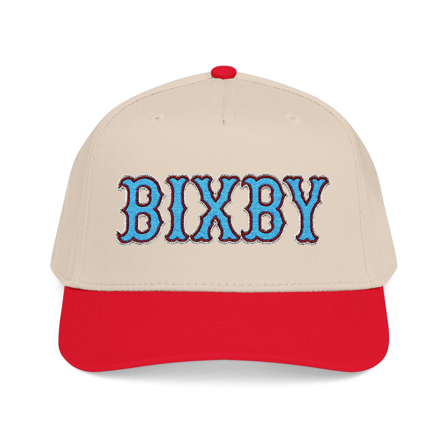 Bixby Ornate Script Lettering Embroidered Mid-Profile Cap
