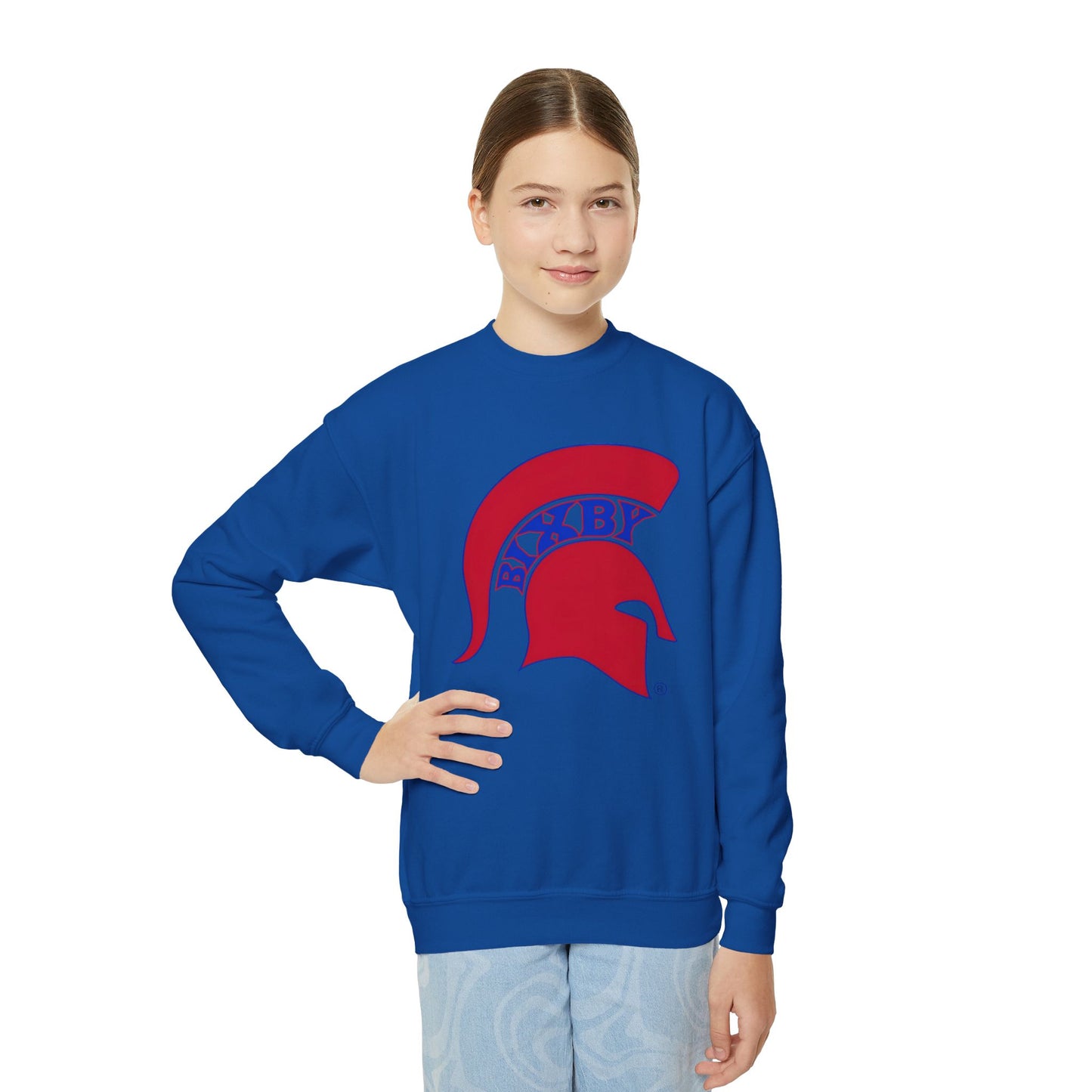 Spartan Red Logo Youth Gildan Sweatshirt