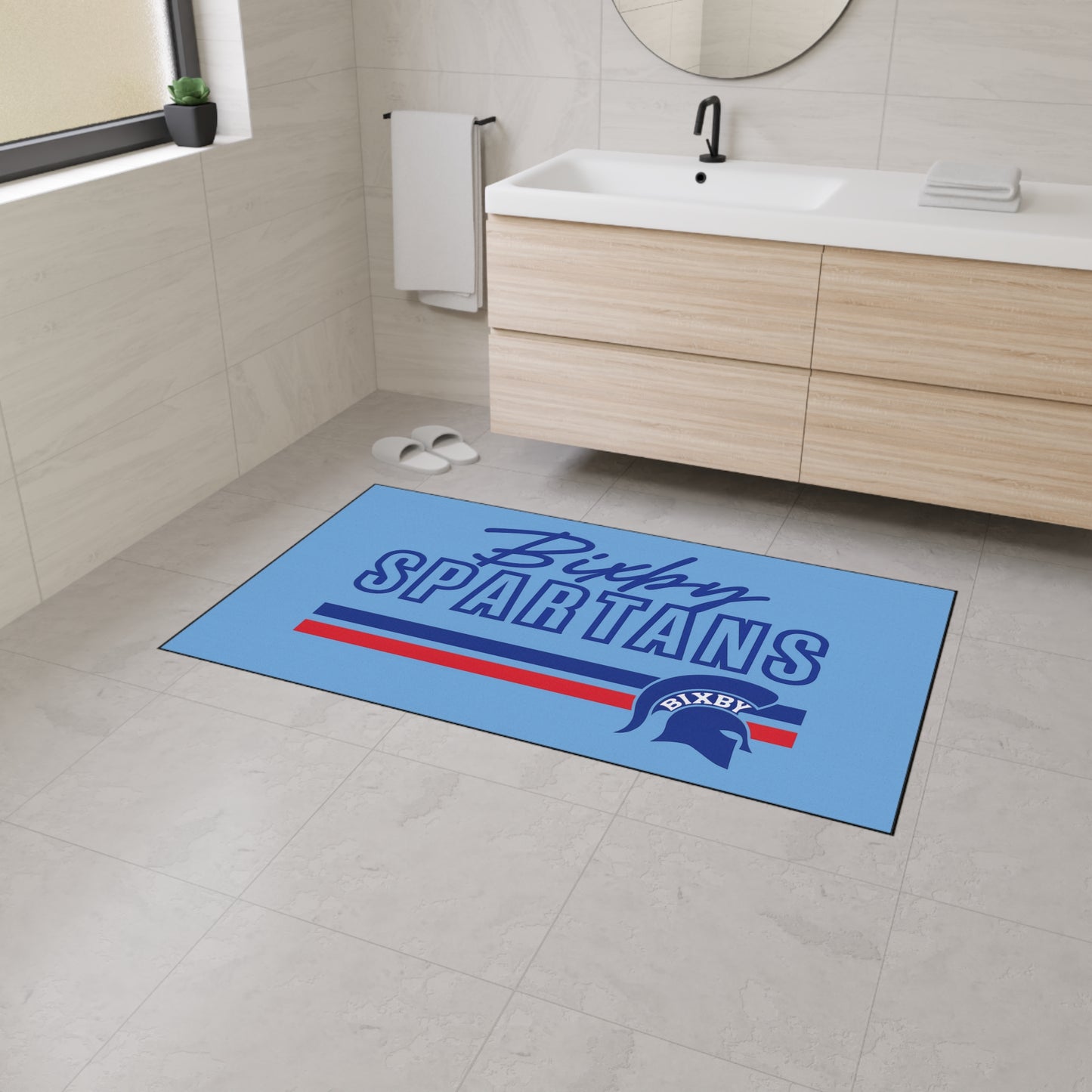 Bixby Spartans Heavy Duty Rubber Backed Floor Mat