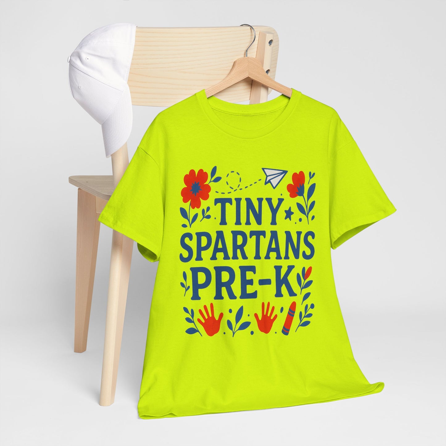 Floral Tiny Pre-K Spartan Gildan Tee
