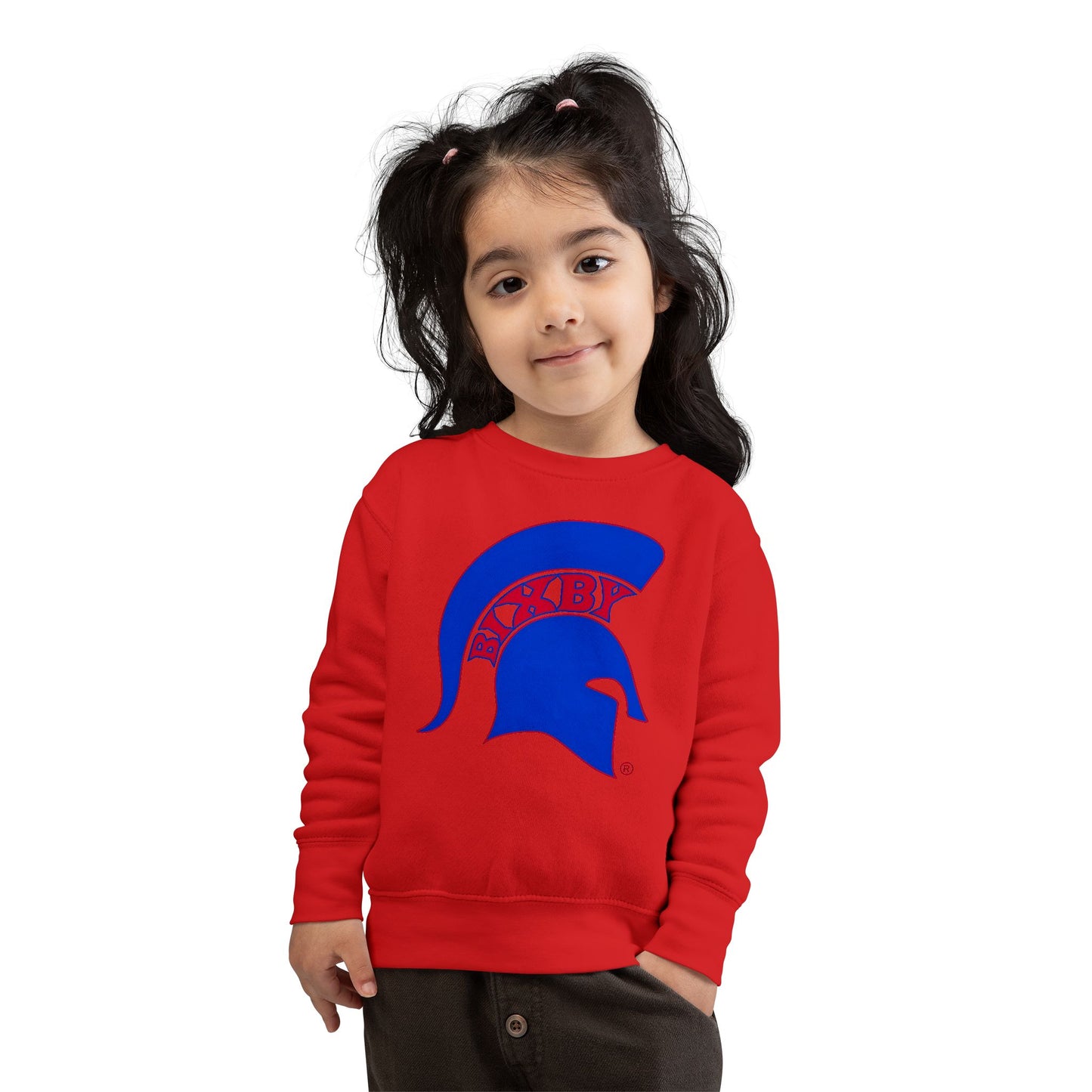 Bixby Spartan Blue Logo Toddler Rabbit Skins Sweatshirt