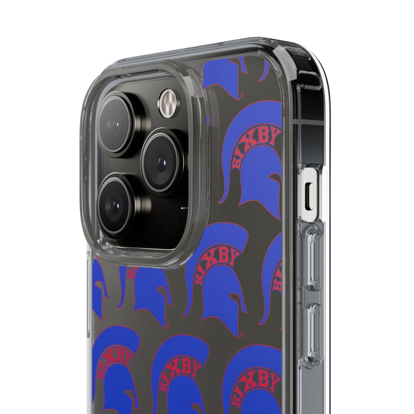 Spartan Blue Logo Clear Apple Phone Case